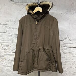 Vtg 70s Struggle Gear William Barry Faux Fur Lined Hooded Jacket Talon Zipper